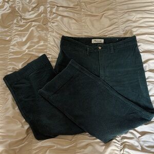 Madewell Women's Dark Green Corduroy Pants